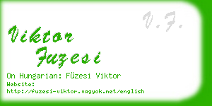 viktor fuzesi business card